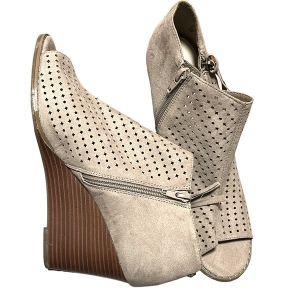 Anne Klein Akreesey Ankle Suede Wedge Shootie